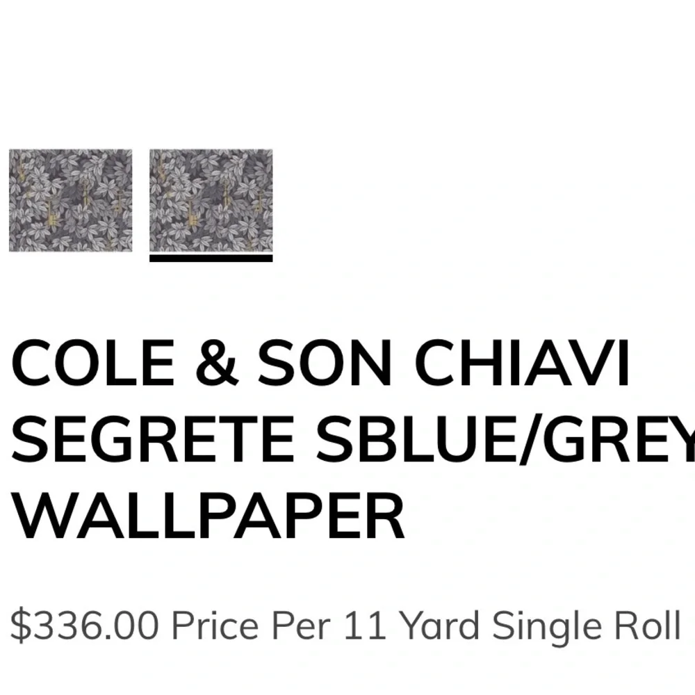 Anthropologie x Cole  & Son Chiavi Segrette Wallpaper NWT
